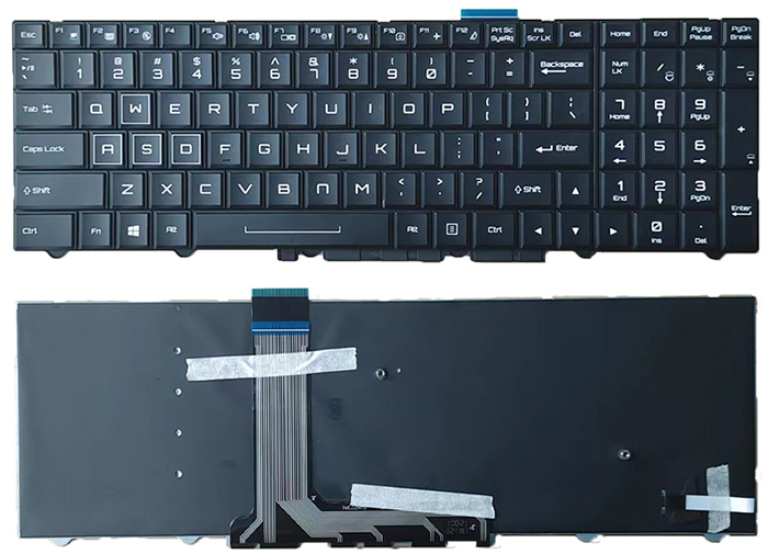 laptop-tastatur Erstatning for CLEVO P770ZM 