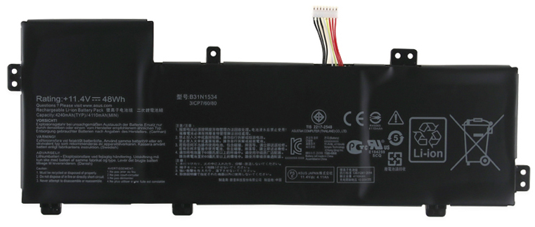 bateria do portátil substituição para Asus ZenBook-UX510UWK 