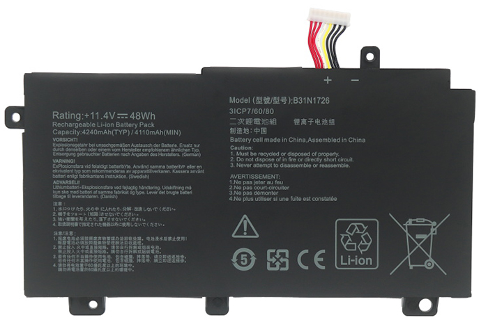 Baterai laptop penggantian untuk Asus FX80GD8750-1 