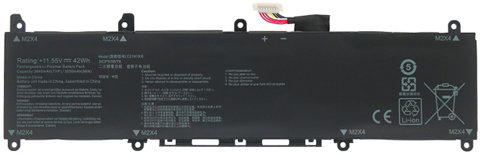 PC batteri Erstatning for Asus C31N1806 