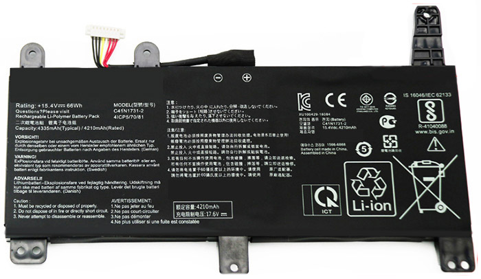 PC batteri Erstatning for Asus Rog-Strix-G731GW 