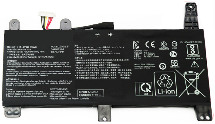 bateria do portátil substituição para ASUS C41N1731-2 