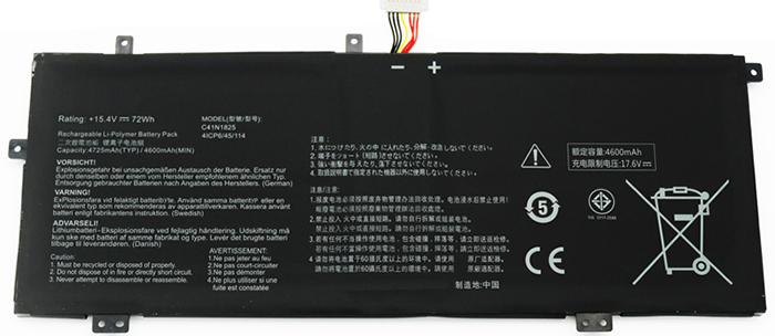 Notebook Akku Ersatz für Asus C41N1825 Notebook Akku Ersatz für Asus C41N1825