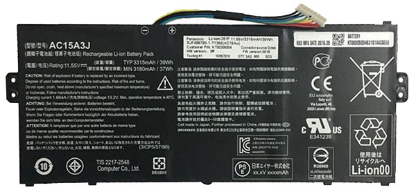 bateria do portátil substituição para ACER Chromebook-R11-CB5-132T-C732 
