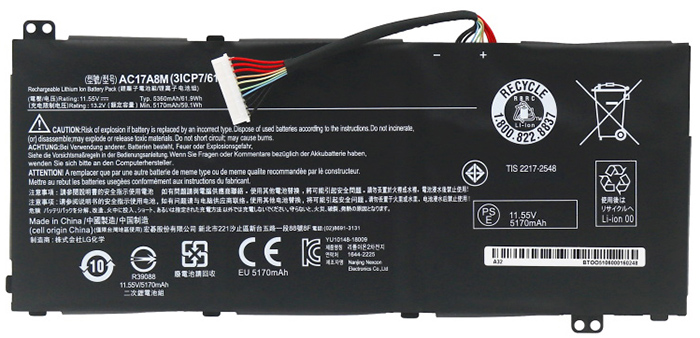 bateria do portátil substituição para ACER Spin-3-SP314-52 