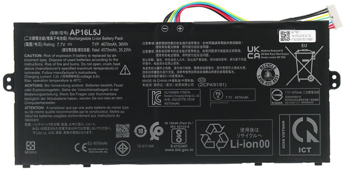 bateria do portátil substituição para Acer Swift-5-52T-Series 