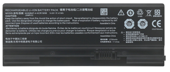 PC batteri Erstatning for CLEVO NH50RH 
