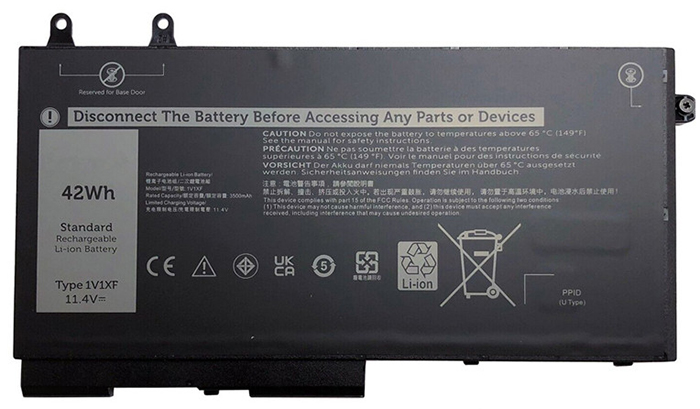 PC batteri Erstatning for DELL 1V1XF 