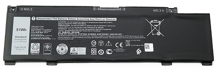 Baterai laptop penggantian untuk Dell G5-15-5587 