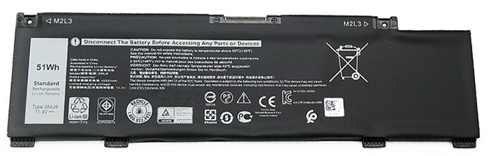 PC batteri Erstatning for DELL 0M4GWP 