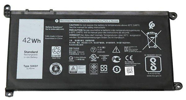 Laptop baterya kapalit para sa Dell 51KD7 Laptop baterya kapalit para sa Dell 51KD7