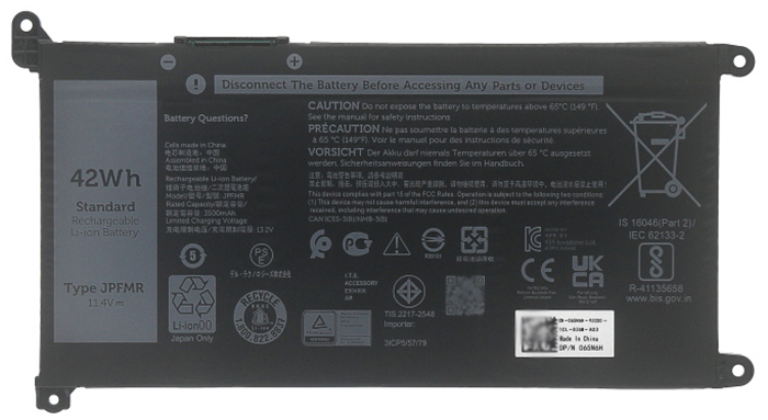 Laptop baterya kapalit para sa DELL Chromebook-3100 