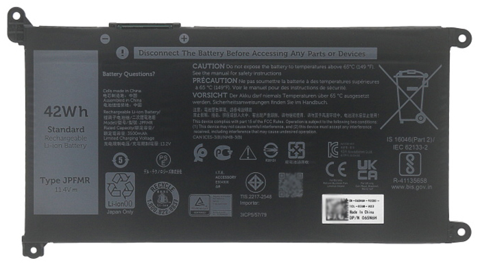 Laptop Battery Replacement for Dell JPFMR Laptop Battery Replacement for Dell JPFMR