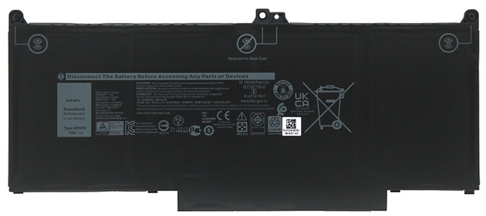 PC batteri Erstatning for Dell Latitude-7400-Series 