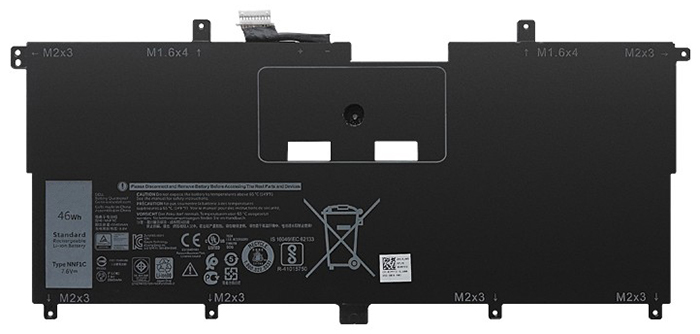 Baterai laptop penggantian untuk dell XPS-13-9365-D1605TS 