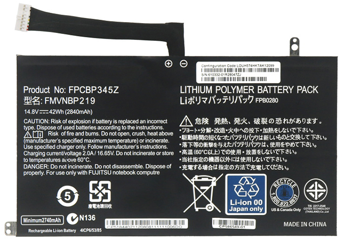 노트북 배터리 에 대한 교체 FUJITSU FPCBP345Z 노트북 배터리 에 대한 교체 FUJITSU FPCBP345Z