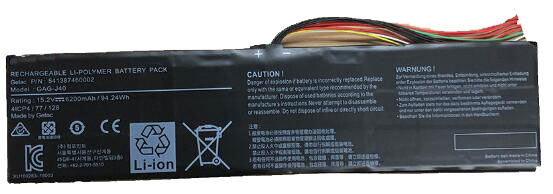 bateria do portátil substituição para GIGABYTE GAG-J40 