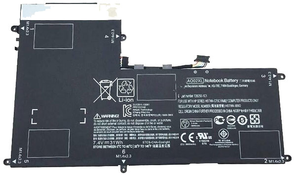 Baterai laptop penggantian untuk HP ElitePad-1000-G2-G1W87PA 