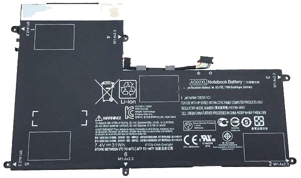 PC batteri Erstatning for hp ElitePad-1000-G2-J0F41PA 