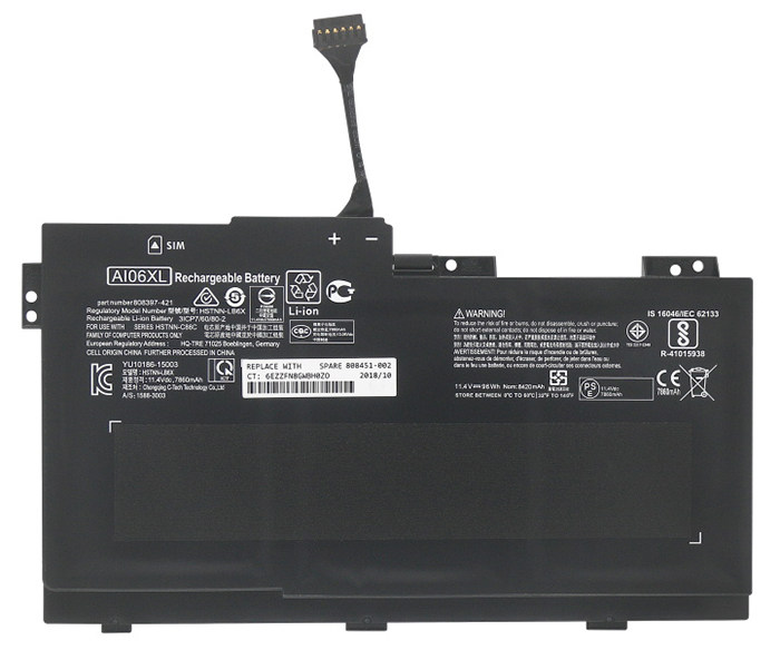 bateria do portátil substituição para HP ZBook-17-G3-(T7V67EA) 