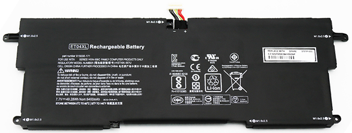 PC batteri Erstatning for HP TPN-I09C 
