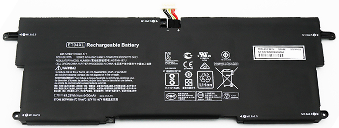 Laptop baterya kapalit para sa Hp ET04XL 