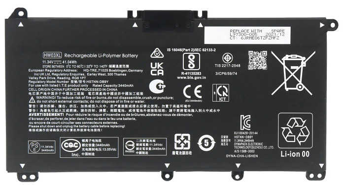 Baterai laptop penggantian untuk hp Pavilion-15-EG0055NR 