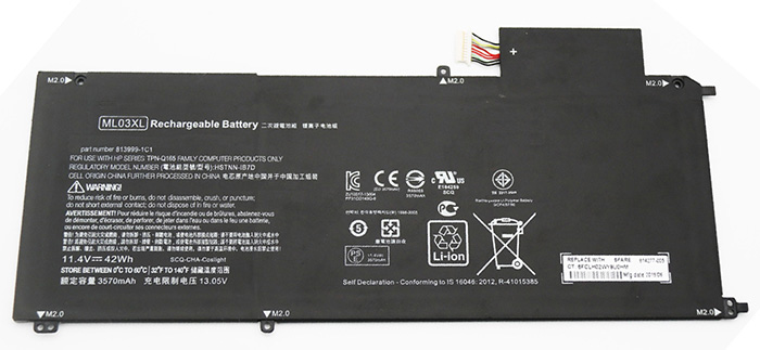 PC batteri Erstatning for hp Spectre-x2-12-a015tu 