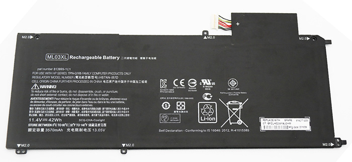 PC batteri Erstatning for HP Spectre-x2-12-a002dx 