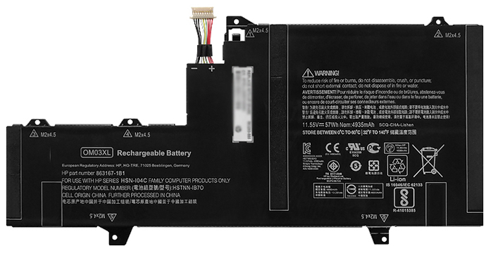 Baterai laptop penggantian untuk Hp OM03XL 
