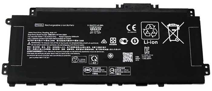 PC batteri Erstatning for Hp M01118-421 