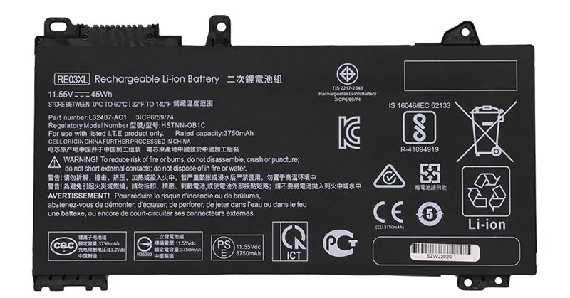 komputer riba bateri pengganti HP HSTNN-DB9A 