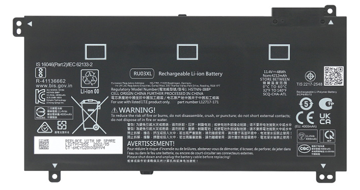 ノートパソコンのバッテリー 代用品 hp L12717-541 