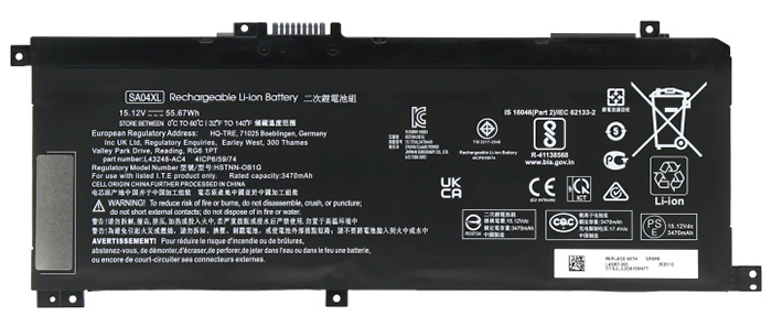 PC batteri Erstatning for hp ENVY-X360-15-dr0005TX 