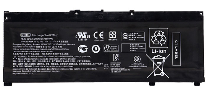 PC batteri Erstatning for hp OMEN-17-CB0002TX 