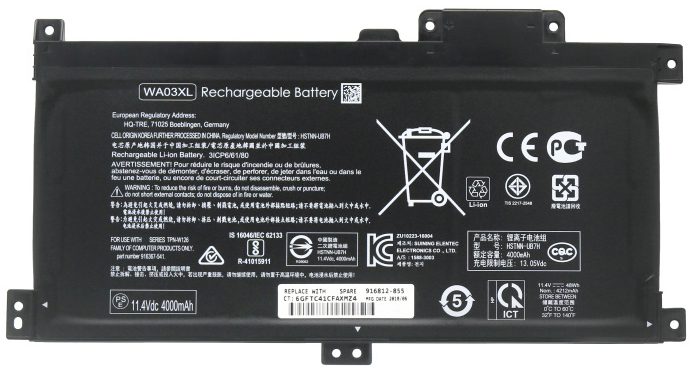Laptop Battery Replacement for hp HSTNN-UB7H 