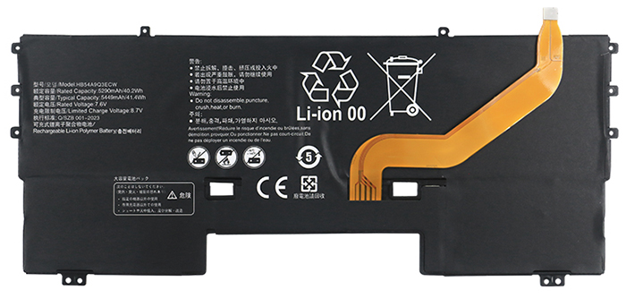 PC batteri Erstatning for HUAWEI HB54A9Q3ECW 