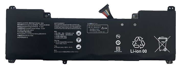 PC batteri Erstatning for HUAWEI HB9790T7ECW-32B 