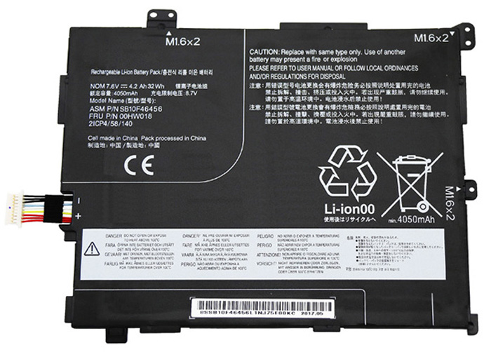 PC batteri Erstatning for lenovo 00HW019 