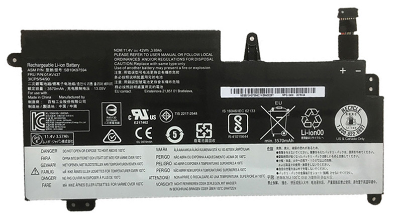 Baterie Notebooku Náhrada za Lenovo 01AV436 