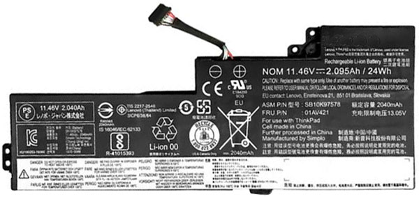 PC batteri Erstatning for LENOVO 01AV419 