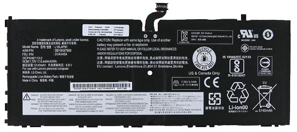 PC batteri Erstatning for LENOVO ThinkPad-X1-Tablet-GEN-3 