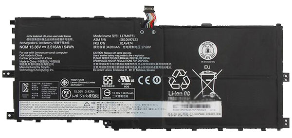 PC batteri Erstatning for lenovo SB10K97623 