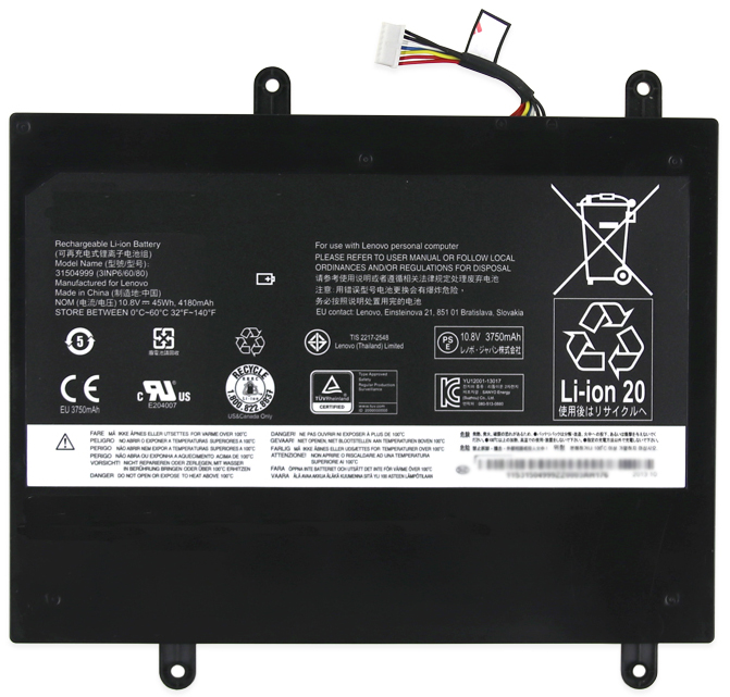 Laptop Battery Replacement for LENOVO 3INP6/60/80 
