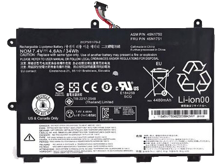 Laptop Battery Replacement for Lenovo 45N1750 Laptop Battery Replacement for Lenovo 45N1750