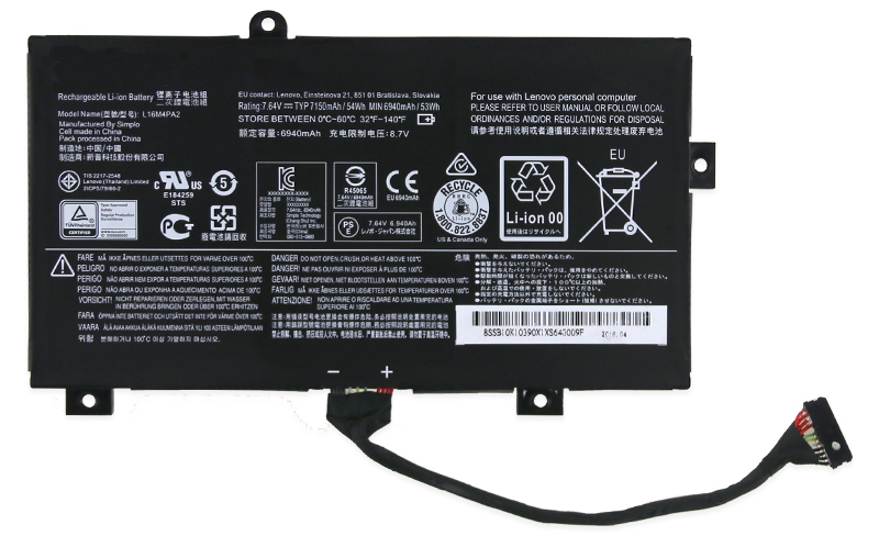 bateria do portátil substituição para LENOVO L16M4PA2 