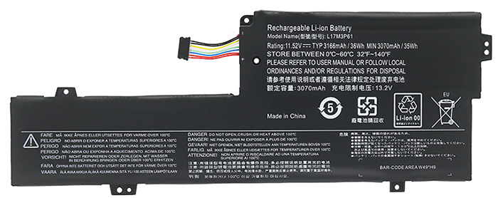 PC batteri Erstatning for LENOVO Ideapad-6-14IKB 