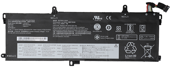 Baterai laptop penggantian untuk LENOVO ThinkPad-T590-20N4A002CD 