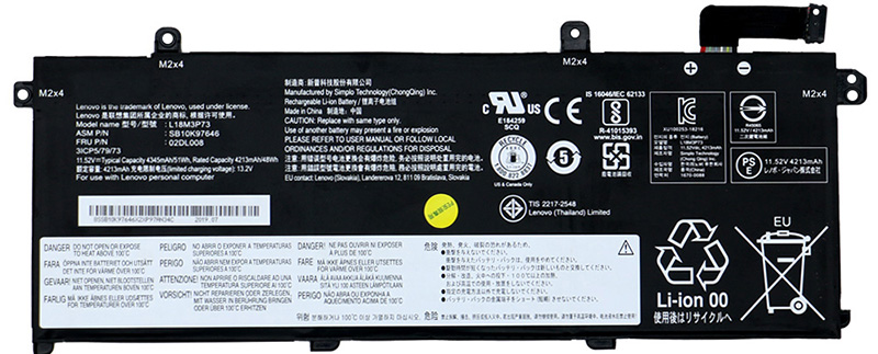 PC batteri Erstatning for lenovo ThinkPad-T490-20N2000WCD 
