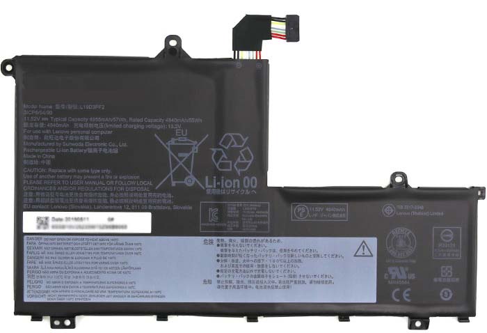 PC batteri Erstatning for lenovo L19M3PF9 